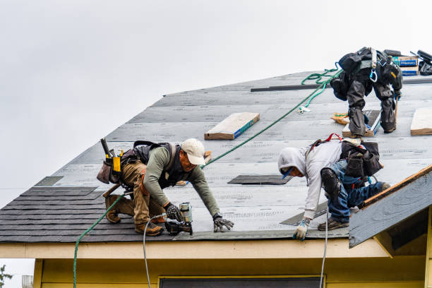Professional Flat Roof Repair technician working in Pomfret Center, CT